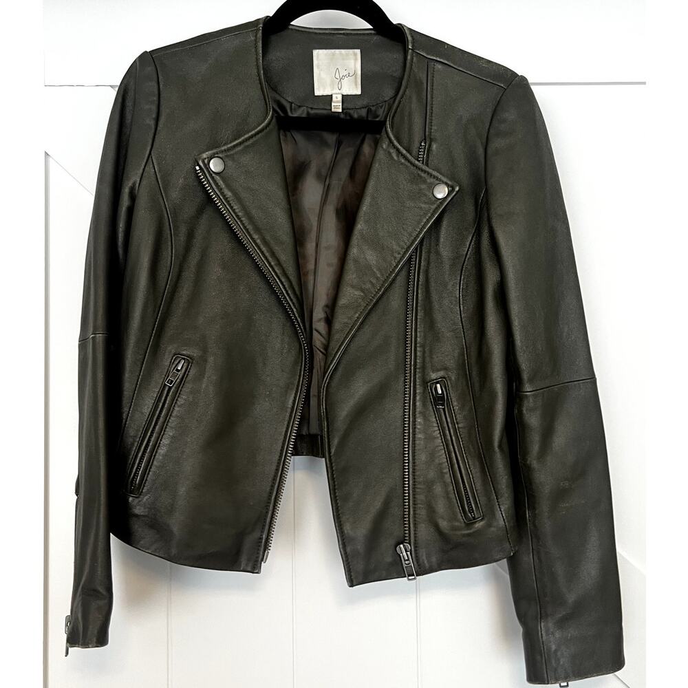 Gently Used Joie Leolani Leather Moto Biker Jacket - S